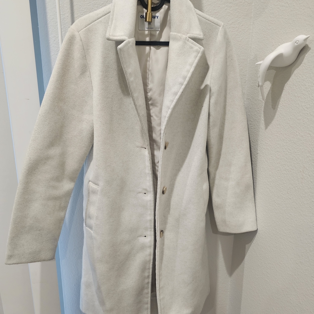 Old Navy Women's Elegant Cream Trench Coat